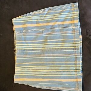 Wild fable multi color stripe mini skirt size 14 zip back